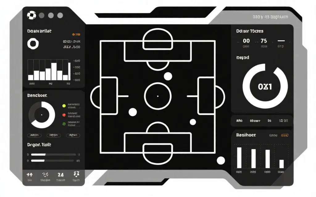 数据分析界面与战术板叠加的世界杯预测概念图